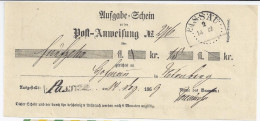 Bayern 1869, L1 U. HKS PASSAU Auf Postschein F. Postanweisung. #1564 - Lettres & Documents