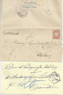 Bayern, 2x Verwendet Brief Traunstein Aibling, 10 Pf  Weite Welle U Porto. #2077 - Cartas & Documentos