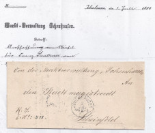 Bayern 1887, Brief M. 3 Rücks. Stempeln V. Ichenhausen N. Scheinfeld. #2617 - Brieven En Documenten