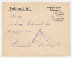DR 1917, Villingen Baden, KGF POW Zensur Brief N. Dänemark. #1941 - Lettres & Documents