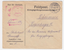 DR 1917, Gnadenfrei Polen, KGF POW Dolmetscher Zensur Brief N. Dänemark. #837 - Covers & Documents