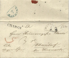 Bayern 1844, HKS Bayreuth U. Chargé Auf  Brief M. Extra Botenlohn. #2269 - Briefe U. Dokumente