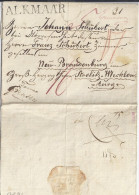 NL 1820, Teil Porto Brief V. Alkmaar N. Mecklenburg Strelitz. Destination! #2630 - ...-1852 Préphilatélie