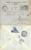 Italien 1919, Camerlata, Firmen Einschreiben Zensur Brief I.d. Schweiz. #2627 - Unclassified