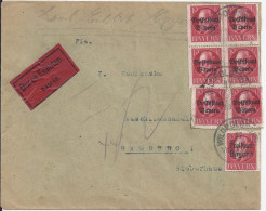 Bayern 1919, 7x10 Pf. Volks-/Freistaat Auf Eilboten Brief V. Wildpoldsried #2626 - Cartas & Documentos