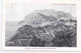 Italien, Hotel Pagano Vittoria & Germania, Capri Napoli, Sw-AK. #866 - Andere & Zonder Classificatie