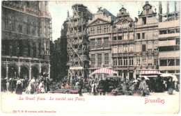 CPA Carte Postale Belgique Bruxelles Grand Place Marché Aux Fleurs 1904 VM80331 - Piazze