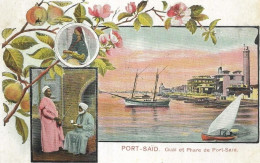 EGYPTE.  PORT SAID . QUAI ET PHARE DE PORT SAID - Port Said