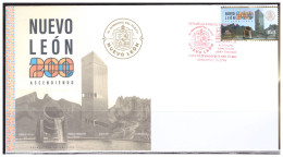 2024 MÉXICO FDC 200 ANNIV. STATE OF NUEVO LEON LA SILLA HILL, FUNDIDORA PARK, TOWER TOP, THE HUASTECA - Mexiko