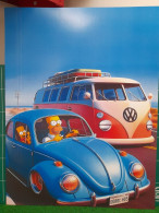 VOLKSWAGEN COMBI ET COX SIMPSON - AFFICHE POSTER - Voitures