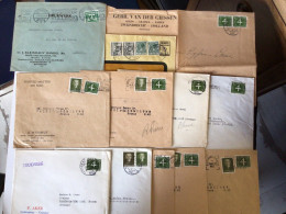 Lot De Lettres Des Pays Bas Vers La France , De 1930 à 1951 , Perforé , Distributeur, Différentes Valeurs D Affranchisse - Cartas & Documentos