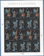 USA 2005 Constellations Foil Sheet 20 Val. MNH Lion, Lyra, Orion, Pegasus - Astrología