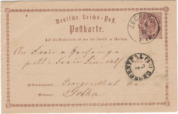 Ganzsache 1/2 Groschen - Zechlau Pol. Ciecholewy	Czechlau 1873 > Gotha Georgenthal - Cartoline