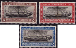 Egypt 1926 International Navigation Congress In Cairo Scott # 118-120 Unused Mint With Full Gum * MH CV 10.50$ - Nuevos