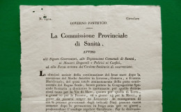 D-IT Bologna 1835 EPIDEMIA PESTE Da Livorno, Genova E Francia. Lazzaretti - Documentos Históricos