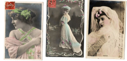 Artiste Belle époque, 3 CPA De CASSIVE, Reutlinger, Carte Au Bromure, Voyagé En 1905, Dos Simple, Voyagé Espagne - Entertainers