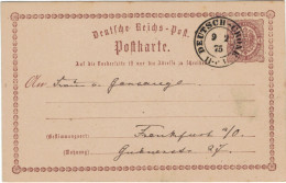 Ganzsache 1/2 Groschen - Deutsch-Crone 1875 > Frankfurt Oder - Cartes Postales