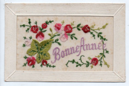Fantaisie Brodée 085, Bonne Année, Fleurs Roses - Embroidered