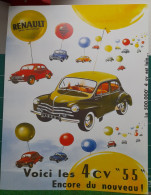 RENAULT 4CV BALLONS - AFFICHE POSTER - Voitures