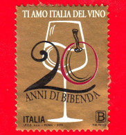 ITALIA - Usato - 2019 - 20 Anni Della Guida Bibenda – Calice Di Vino - B - 2011-20: Afgestempeld