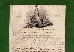 D-IT CHIERI (Torino) 1802 Occupazione Francese 18 Piovoso Anno X Amministrazione Sanità - Historische Dokumente