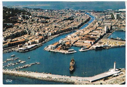 34    SETE  VUE  DU CIEL LE PORT LES CANAUX - Sete (Cette)