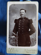 Photo Cdv Léon à Grenoble - Militaire Sergent Du 4e Génie, Ca 1890 L432 - Alte (vor 1900)