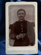 Photo Cdv P; Bertrand & A. Halley, Le Puy - Militaire Soldat Du 86e D'infanterie, Insigne Bon Tireur, Ca 1900-05 L432 - Alte (vor 1900)