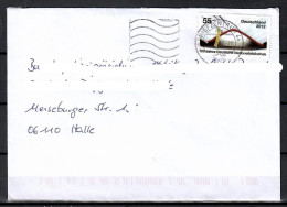 MiNr. 2956; 100 J. Deutsche Nationalbibliothek Auf Portoger. Brief Von BZ 44 Nach Halle/Saale; B-878 - Storia Postale