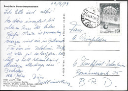 Russia Danube Ship Dnepr Postcard Mailed From Ukraine Izmajil To Germany 1973. 10K Rate - Lettres & Documents