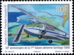 POLYNESIE FRANCAISE -  50e Anniversaire De La Première Liaison Aérienne Tahiti-Santiago - Nuevos