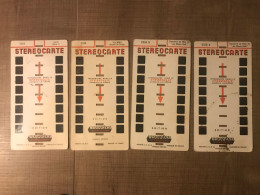 Lot De 4 STEREOCARTE BRUGUIERE Stéréofilms - Diapositives