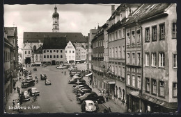 AK Landsberg A. Lech, Strassenpartie Mit Gaststätte Aus Der Vogelschau  - Landsberg