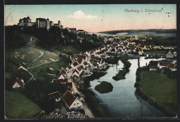 AK Harburg /Schwaben, Ortsansicht Mit Fluss Und Burg  - Sonstige & Ohne Zuordnung