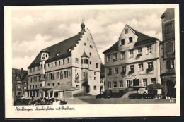 AK Nördlingen, Marktplatz Mit Rathaus  - Noerdlingen