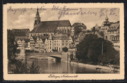 AK Tübingen, Neckaransicht Mit Brücke  - Tuebingen