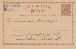 Ganzsache 1/2 Groschen - Prechlau 1875 > Frankfurt Oder - Cartoline