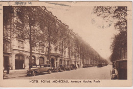 PARIS - Hotel Royal Monceau Avenue Hoche. VG Old Cars Etc - 1935 Postmark - Bar, Alberghi, Ristoranti