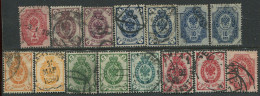 Russia:Used Stamps Coat Of Arms, Pre 1904, Different Papers - Gebraucht