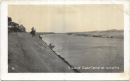 EGYPTE.  VIEW OF ZUEZ CANAL AT ISMAILIA. CARTE ECRITE - Ismailia