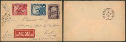 Expres - Affranch. Tricolore çàd N°292C/D Et F Sur Lettre En Expres De Givry (1933) > Toul + Passage "Tergnier à Paris" - Cartas & Documentos