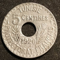 TUNISIE - TUNISIA - 5 CENTIMES 1920 ( 1339 ) - Grand Module - Muhammad Al-Nasir - Protectorat Français - KM 242 - Tunisie