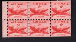 2021706665 1949 SCOTT C39A (XX) POSTFRIS MINT NEVER HINGED - Booklet Pane Of 6 -  DC-4 SKYMASTER - AIRPLANE - 2b. 1941-1960 Nuevos