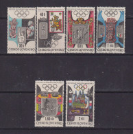 CZECHOSLOVAKIA  - 1968 Olympic Games Set Never Hinged Mint - Unused Stamps