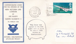 GB Engeland 1969 Opening The New Victoria Line London Carried On First Train - Treni