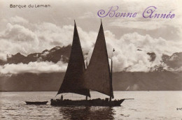 Suisse, Barque Du Léman,  Voiles, Barque Ancienne , Bonne Année, Ed. Art Perrochet-Matile, Lausanne 245 - Veleros