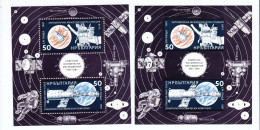 Bulgaria 1987 - Space: 30 Years Russian Researchs, Mi-Nr. Block 174IIA/174IIB, MNH** - Unused Stamps