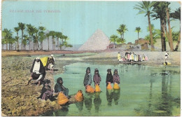 EGYPTE. VILLAGE NEAR THE PYRAMIDS  CARTE ECRITE - Sonstige & Ohne Zuordnung