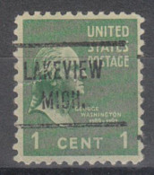 USA Precancel Vorausentwertungen Preo Locals Michigan, Lakeview 721, Stamp Thin - Vorausentwertungen