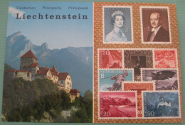 Vaduz - Mehrbildkarte "Fürstentum Principality Principauté Liechtentein" / Briefmarken - Liechtenstein